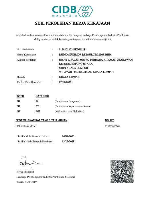 CIDB SPKK — Government Tender
